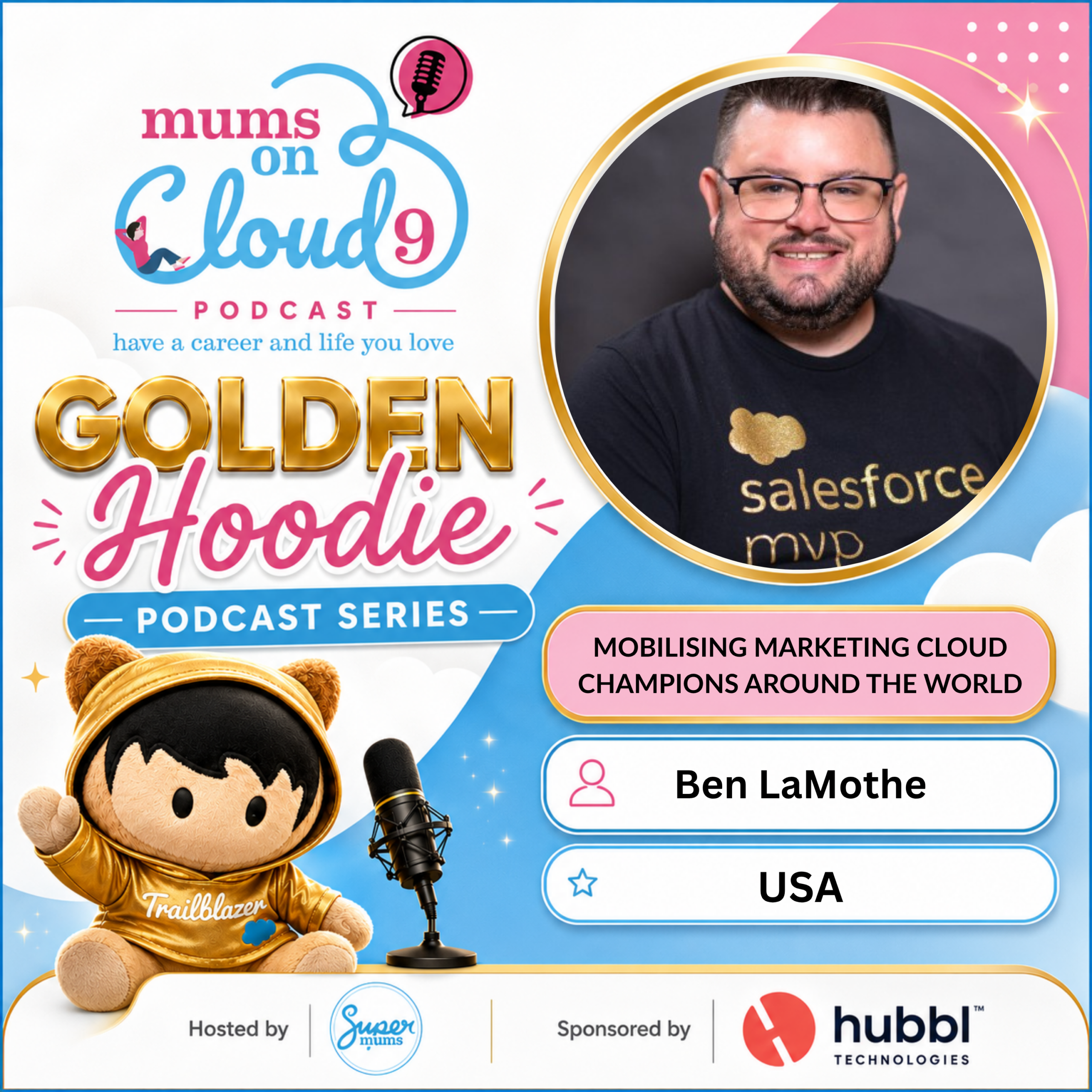 Salesforce Golden Hoodie winner Ben LaMothe shares how community, persistence and strong data foundations matter more than chasing every AI trend. Kitty Miller on Mums on Cloud Nine Podcast